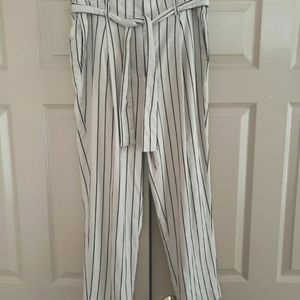 Peserico High Waisted Striped Pants